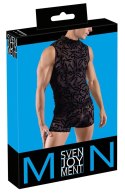 Svenjoyment - Męski Siateczkowy Top Z Nadrukami Liter Czarny L Svenjoyment