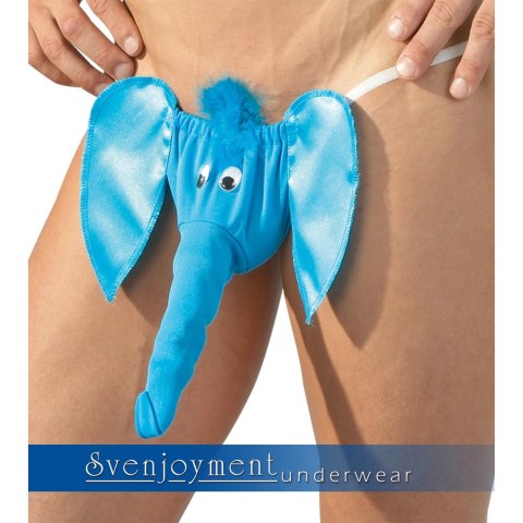 Svenjoyment - Męskie Stringi W Kształcie Głowy Słonia Z Trąbą Niebieskie S-L Svenjoyment Svenjoyment - Męskie Stringi W Kształcie Głowy Słonia Z Trąbą Niebieskie S-L Svenjoyment