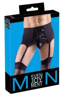 Svenjoyment - Seksowny Męski Koronkowy Pas Do Pończoch Czarny 2XL Svenjoyment