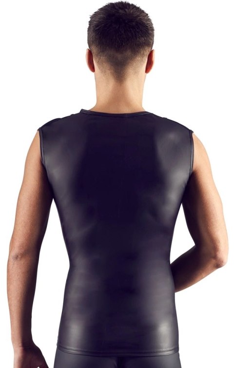 Svenjoyment - Seksowny Siateczkowy Męski Bezrękawnik Z Matowym Wstawkami Czarny 2XL Svenjoyment Svenjoyment - Seksowny Siateczkowy Męski Bezrękawnik Z Matowym Wstawkami Czarny 2XL Svenjoyment