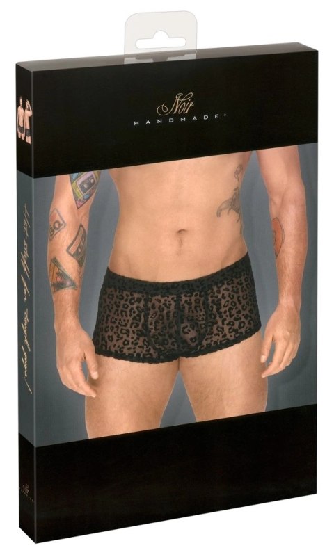 Noir - Seksowne Prześwitujące Bokserki Męskie Panterka Czarne 2XL Noir Noir - Seksowne Prześwitujące Bokserki Męskie Panterka Czarne 2XL Noir