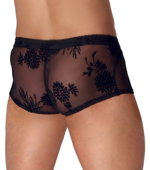 Noir - Seksowne Prześwitujące Bokserki Męskie Z Kwiatowym Wzorem Czarne 2XL Noir Noir - Seksowne Prześwitujące Bokserki Męskie Z Kwiatowym Wzorem Czarne 2XL Noir