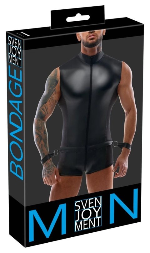 Svenjoyment Bondage - Matowy Kombinezon Z Dwoma Mankietami Na Nadgarstki S Svenjoyment Bondage Svenjoyment Bondage - Matowy Kombinezon Z Dwoma Mankietami Na Nadgarstki S Svenjoyment Bondage