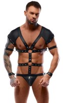 Svenjoyment Bondage - Seksowne Męskie Body Z Pasków BDSM Czarne S Svenjoyment Bondage