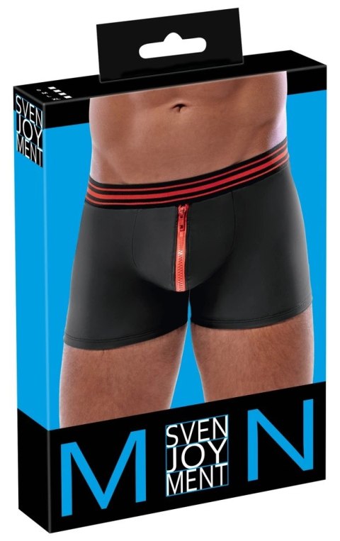 Svenjoyment - Czarne Matowe Bokserki Z Czerwonym Suwakiem I Paskiem L Svenjoyment Svenjoyment - Czarne Matowe Bokserki Z Czerwonym Suwakiem I Paskiem L Svenjoyment