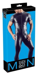 Svenjoyment - Długi Męski Błyszczący Kombinezon Z Suwakami Czarny 2XL Svenjoyment