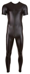 Svenjoyment - Długi Męski Błyszczący Kombinezon Z Suwakami Czarny 3XL Svenjoyment
