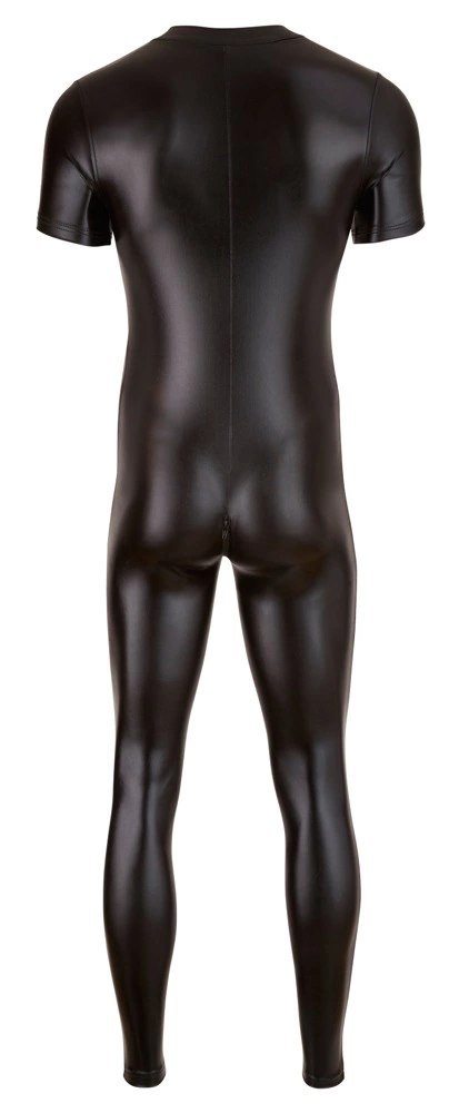 Svenjoyment - Długi Męski Błyszczący Kombinezon Z Suwakami Czarny 3XL Svenjoyment Svenjoyment - Długi Męski Błyszczący Kombinezon Z Suwakami Czarny 3XL Svenjoyment