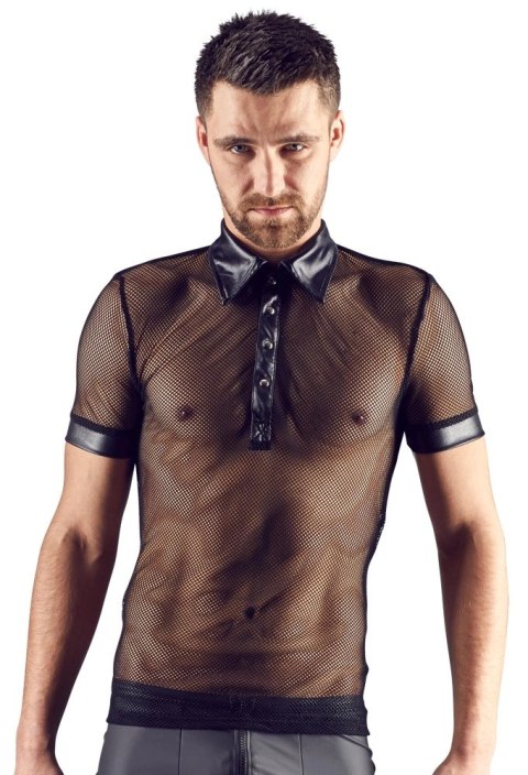 Svenjoyment - Męska Siateczkowa Koszulka Polo Z Kołnierzykiem Czarna M Svenjoyment Svenjoyment - Męska Siateczkowa Koszulka Polo Z Kołnierzykiem Czarna M Svenjoyment