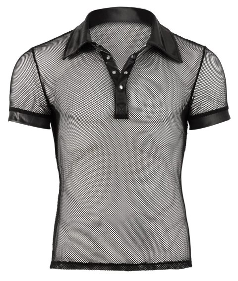 Svenjoyment - Męska Siateczkowa Koszulka Polo Z Kołnierzykiem Czarna M Svenjoyment Svenjoyment - Męska Siateczkowa Koszulka Polo Z Kołnierzykiem Czarna M Svenjoyment