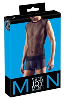 Svenjoyment - Męski Bezrękawnik Z Grubej Siateczki Czarny M/L Svenjoyment