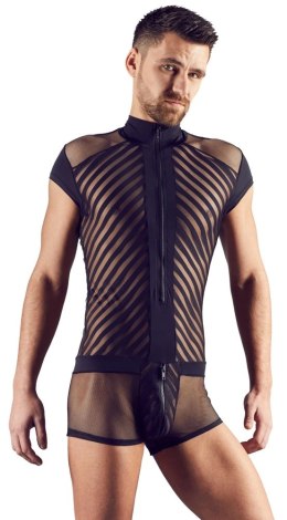 Svenjoyment - Męskie Siateczkowe Body Z Czarnymi Paseczkami I Suwakiem 2XL Svenjoyment
