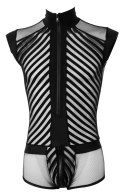 Svenjoyment - Męskie Siateczkowe Body Z Czarnymi Paseczkami I Suwakiem 2XL Svenjoyment