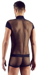 Svenjoyment - Męskie Siateczkowe Body Z Czarnymi Paseczkami I Suwakiem M Svenjoyment