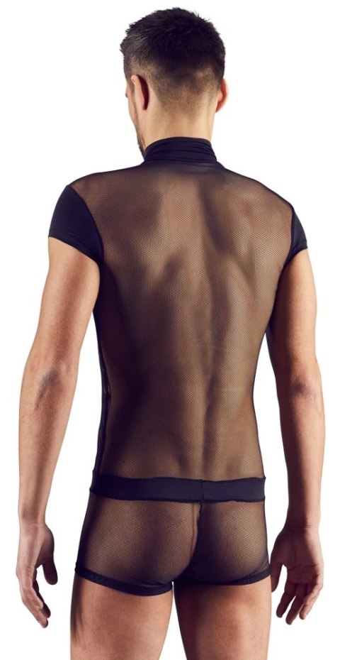 Svenjoyment - Męskie Siateczkowe Body Z Czarnymi Paseczkami I Suwakiem M Svenjoyment Svenjoyment - Męskie Siateczkowe Body Z Czarnymi Paseczkami I Suwakiem M Svenjoyment