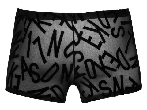 Svenjoyment - Męskie Siateczkowe Bokserki Z Nadrukami Liter Czarne XL Svenjoyment Svenjoyment - Męskie Siateczkowe Bokserki Z Nadrukami Liter Czarne XL Svenjoyment
