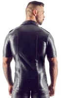Svenjoyment - Seksowna Męska Czarna Błyszcząca Koszulka Z Kołnierzykiem I Srebrnymi Guzikami 2XL Svenjoyment