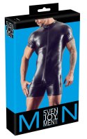 Svenjoyment - Seksowny Matowy Męski Krótki Kombinezon Z Suwakami M Svenjoyment