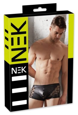 NEK - Czarne Matowe Męskie Bokserki Ze Srebrnymi Guzikami XL NEK