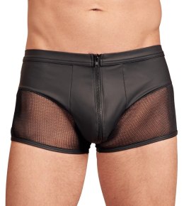 NEK - Seksowne Matowe Bokserki Męskie Z Dodatkiem Siateczki Czarne 2XL NEK