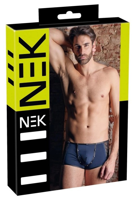 NEK - Seksowne Niebieskie Bokserki Z Mikrofibry Z Siateczką Po Bokach 2XL NEK