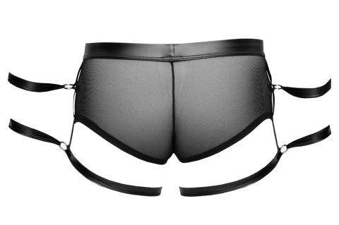 Svenjoyment Bondage - Czarne Półprzezroczyste Spodenki Z Podwójnymi Mankietami Na Ręce XL Svenjoyment Bondage Svenjoyment Bondage - Czarne Półprzezroczyste Spodenki Z Podwójnymi Mankietami Na Ręce XL Svenjoyment Bondage