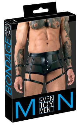 Svenjoyment Bondage - Czarne Półprzezroczyste Spodenki Z Podwójnymi Mankietami Na Ręce M Svenjoyment Bondage