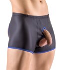 Svenjoyment - Męskie Bokserki Bez Tyłu I Otworem Na Penisa I Jądra Czarno/Niebieskie 2XL Svenjoyment