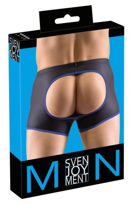 Svenjoyment - Męskie Bokserki Bez Tyłu I Otworem Na Penisa I Jądra Czarno/Niebieskie XL Svenjoyment