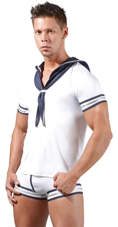 Svenjoyment - Seksowne Bokserki W Stylu Marynarskim Białe 2XL Svenjoyment Svenjoyment - Seksowne Bokserki W Stylu Marynarskim Białe 2XL Svenjoyment