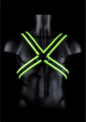 Uprząż do ciała Cross Armor świecąca w ciemności S/M Ouch! by shots Ouch! by Shots