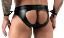 Svenjoyment Bondage - Seksowne Slipy Męskie Bez Tyłu Z Mankietami Czarny Mat L Svenjoyment Bondage
