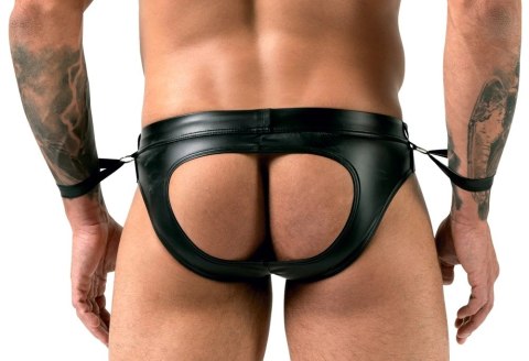 Svenjoyment Bondage - Seksowne Slipy Męskie Bez Tyłu Z Mankietami Czarny Mat S Svenjoyment Bondage Svenjoyment Bondage - Seksowne Slipy Męskie Bez Tyłu Z Mankietami Czarny Mat S Svenjoyment Bondage