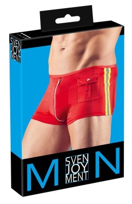 Svenjoyment - Czerwone Bokserki Z Odblaskiem Suwakiem I Kieszonkami 2XL Svenjoyment