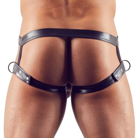 Svenjoyment - Matowe Męskie Majtki Jockstrap Z Paskami Na Uda Czarne M-L Svenjoyment Svenjoyment - Matowe Męskie Majtki Jockstrap Z Paskami Na Uda Czarne M-L Svenjoyment