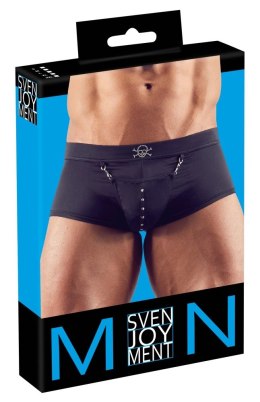 Svenjoyment - Męskie Bokserki W Stylu Pirackim Z Kieszonką I Karabińczykiem Czarne XL Svenjoyment