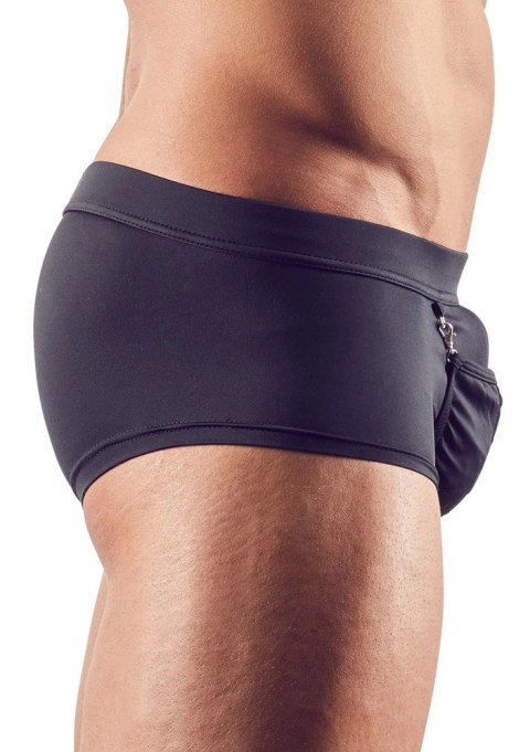 Svenjoyment - Męskie Bokserki W Stylu Pirackim Z Kieszonką I Karabińczykiem Czarne XL Svenjoyment Svenjoyment - Męskie Bokserki W Stylu Pirackim Z Kieszonką I Karabińczykiem Czarne XL Svenjoyment