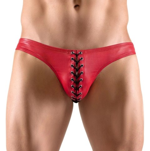Svenjoyment - Męskie Czerwone Slipy Z Czarnym Sznurowaniem Na Penisa XL Svenjoyment Svenjoyment - Męskie Czerwone Slipy Z Czarnym Sznurowaniem Na Penisa XL Svenjoyment