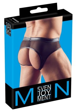 Svenjoyment - Męskie Siateczkowe Slipy Z Otwartym Tyłem Czarne XL Svenjoyment
