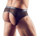Svenjoyment - Męskie Siateczkowe Slipy Z Otwartym Tyłem Czarne XL Svenjoyment