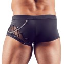 Svenjoyment - Męskie Stylowe Bokserki Z Łańcuszkiem I Zamkiem Z Przodu Czarne 2XL Svenjoyment