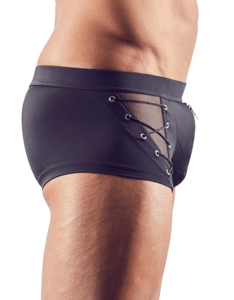 Svenjoyment - Męskie Stylowe Bokserki Z Łańcuszkiem I Zamkiem Z Przodu Czarne XL Svenjoyment Svenjoyment - Męskie Stylowe Bokserki Z Łańcuszkiem I Zamkiem Z Przodu Czarne XL Svenjoyment