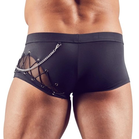 Svenjoyment - Męskie Stylowe Bokserki Z Łańcuszkiem I Zamkiem Z Przodu Czarne XL Svenjoyment Svenjoyment - Męskie Stylowe Bokserki Z Łańcuszkiem I Zamkiem Z Przodu Czarne XL Svenjoyment