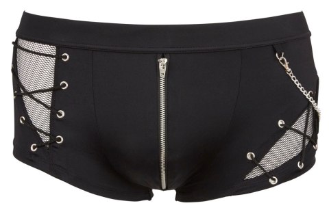 Svenjoyment - Męskie Stylowe Bokserki Z Łańcuszkiem I Zamkiem Z Przodu Czarne S Svenjoyment Svenjoyment - Męskie Stylowe Bokserki Z Łańcuszkiem I Zamkiem Z Przodu Czarne S Svenjoyment