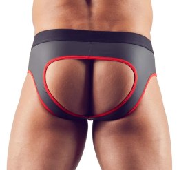 Svenjoyment - Seksowne Jockstrap Otwarte Z Tyłu I Zamkiem Na Penisa Czarno/Czerwone L Svenjoyment