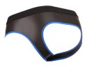 Svenjoyment - Seksowne Jockstrap Otwarte Z Tyłu I Zamkiem Na Penisa Czarno/Niebieskie XL Svenjoyment