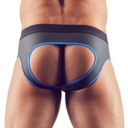 Svenjoyment - Seksowne Jockstrap Otwarte Z Tyłu I Zamkiem Na Penisa Czarno/Niebieskie M Svenjoyment