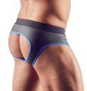 Svenjoyment - Seksowne Jockstrap Otwarte Z Tyłu I Zamkiem Na Penisa Czarno/Niebieskie M Svenjoyment