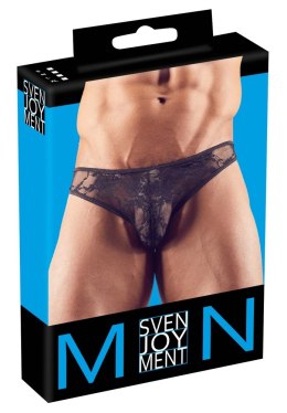 Svenjoyment - Seksowne Męskie Slipy Z Kwiatowej Koronki Czarne XL Svenjoyment
