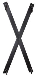 ZADO - Czarny Krzyż św. Andrzeja Na Ścianę Do Zabaw Bondage ZADO